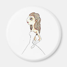 . Jeune mariée. Magnets Pour Réfrigérateur