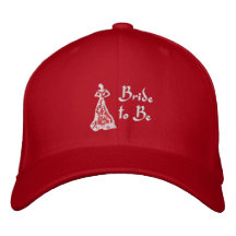 Jeune mariée rouge de bande de frottement de KRW à Casquette Brodée