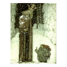 John Bauer la princesse et le Troll Carte Postale