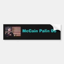 john.mccain, McCain Palin 08 Autoaufkleber
