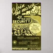 Joignez mars à la sécurité de vieillesse posters