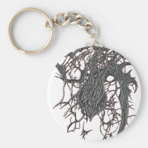 Joli chrome de fleur porte-clé