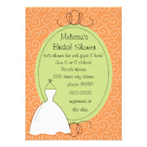 Joli croquis de robe invitations personnalisées