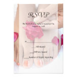 Joli salon fuchsia de pédicurie de rose de rose invitations