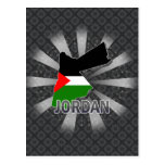 Jordanien-Flaggen-Karte 2,0 Postkarte