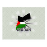 Jordanien-Flaggen-Karte 2,0 Postkarten