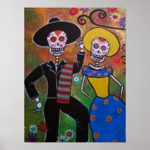 Jour des couples morts de danse affiches