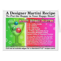 JOYEUSE CARTE DE RECETTE DE COCKTAIL DE NOËL DE MO