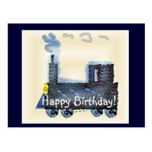 Joyeux anniversaire Choo Choo Cartes Postales