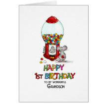 Joyeux ęr anniversaire à mon petit-fils merveilleu carte de vœux