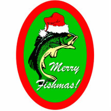Joyeux Noël drôle de Fishmas Découpage En Acrylique