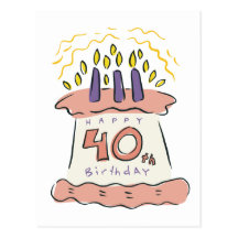 Joyeux quarantième anniversaire ! cartes postales