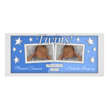 Jumelle des annonces de naissance de garçons de ~ faire-parts