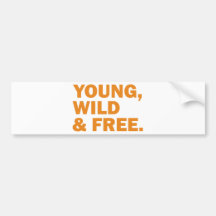 jung, wild u. frei auto sticker