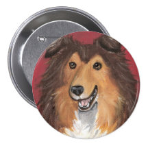 JuniorZobel Sheltie durch Amy Bolin Anstecknadelbutton