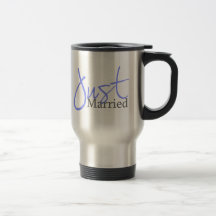 Juste marié (manuscrit bleu) tasse à café