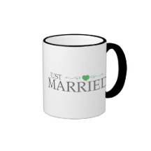 Juste marié (rouleau vert de coeur) mug