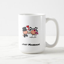 Juste tasse mariée de bande dessinée