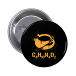 Kaffee C8H10N4O2 Anstecknadelbuttons