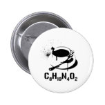 Kaffee C8H10N4O2 Anstecknadelbuttons