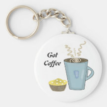 Kaffeetasse und Muffin Keychain Schlüsselanhänger