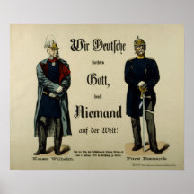 Kaiser Wilhelm I und Prinz Bismarck Poster