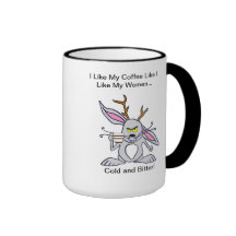 Kalter und bitterer Jackalope Becher Kaffee Tassen