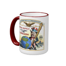 Kampagnen-Becher Teddy Roosevelts 1904 Kaffeetassen