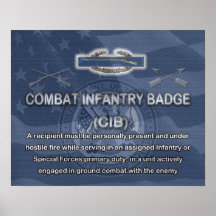 Kampf-Infanterie-Abzeichen- (CIB)Plakat