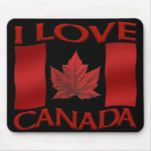 Kanada-Flagge Mousepad I Liebe Kanada Mousepad