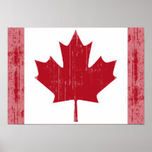 KANADA-FLAGGE VERBLASSTE PLAKAT