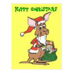 Kangourou Père Noël, Noël de houblon Cartes Postales