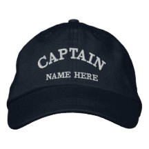 Kapitän-Namensseemann-Hut Bestickte Caps