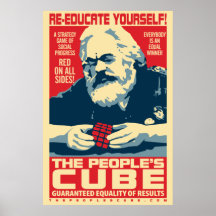 Karl Marx - der Würfel der Leute: OHP Plakat