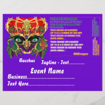 Karneval-Mythologiebacchus-Ansicht deutet bitte an Individuelle Flyer