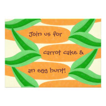 Karottenkuchen und eine Ei-Jagd-Ostern-Einladung