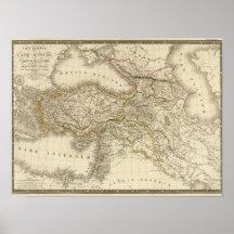 Karte der Türkei Syrien Plakat