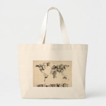 Karte der Weltkarte von den alten Uhren Taschen