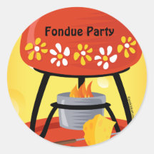 Käse-Fondue-Aufkleber