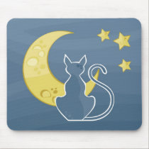Katze bis zum Nacht mauspads