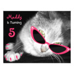 Katze mit Sonnenbrille-Geburtstags-Party laden ein Individuelle Einladung