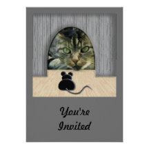 Katzen-u. Mäusedistanzhülse Personalisierte Einladungen