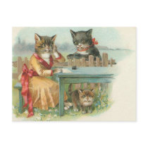 Katzenfamilienpostkarte