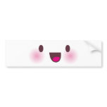 Kawaii font face autocollants pour voiture