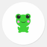 Kawaii Frosch Runde Aufkleber