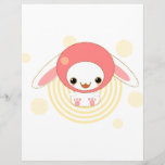 kawaii Häschenrosa Personalisierte Flyer