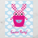Kawaii kariertes Kaninchen Individuelle Flyer