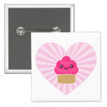 Kawaii Kuchen-Herz-Abzeichen Anstecknadelbuttons