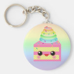Kawaii Kuchen-Rosa-Regenbogen besprüht Spaß-Nachti Schlüsselband