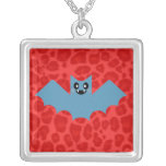 Kawaii Vampirs-Schläger-rote Leopard-Druck-Halsket Schmuck